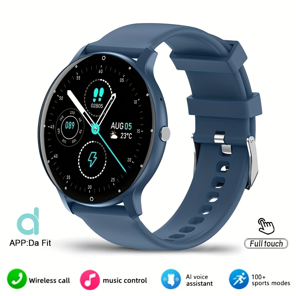 Smartwatch Wireless Calling AI Voice Sleep Calorie Tracking Sports Modes Silicone Strap