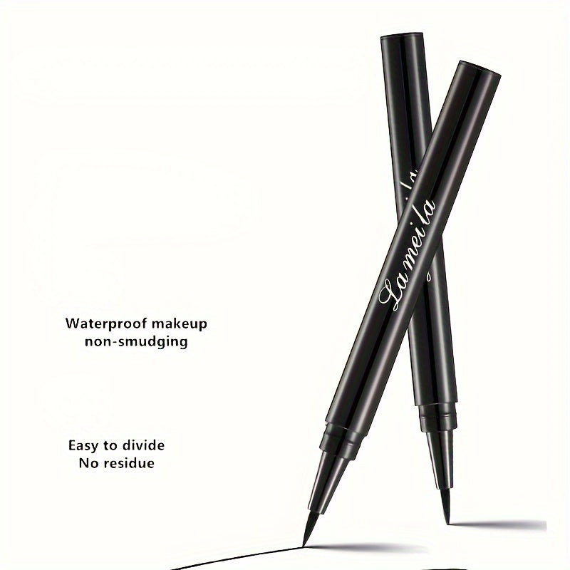 Black Liquid Eyeliner Pen for Women Waterproof Smudge-Proof Long-Lasting