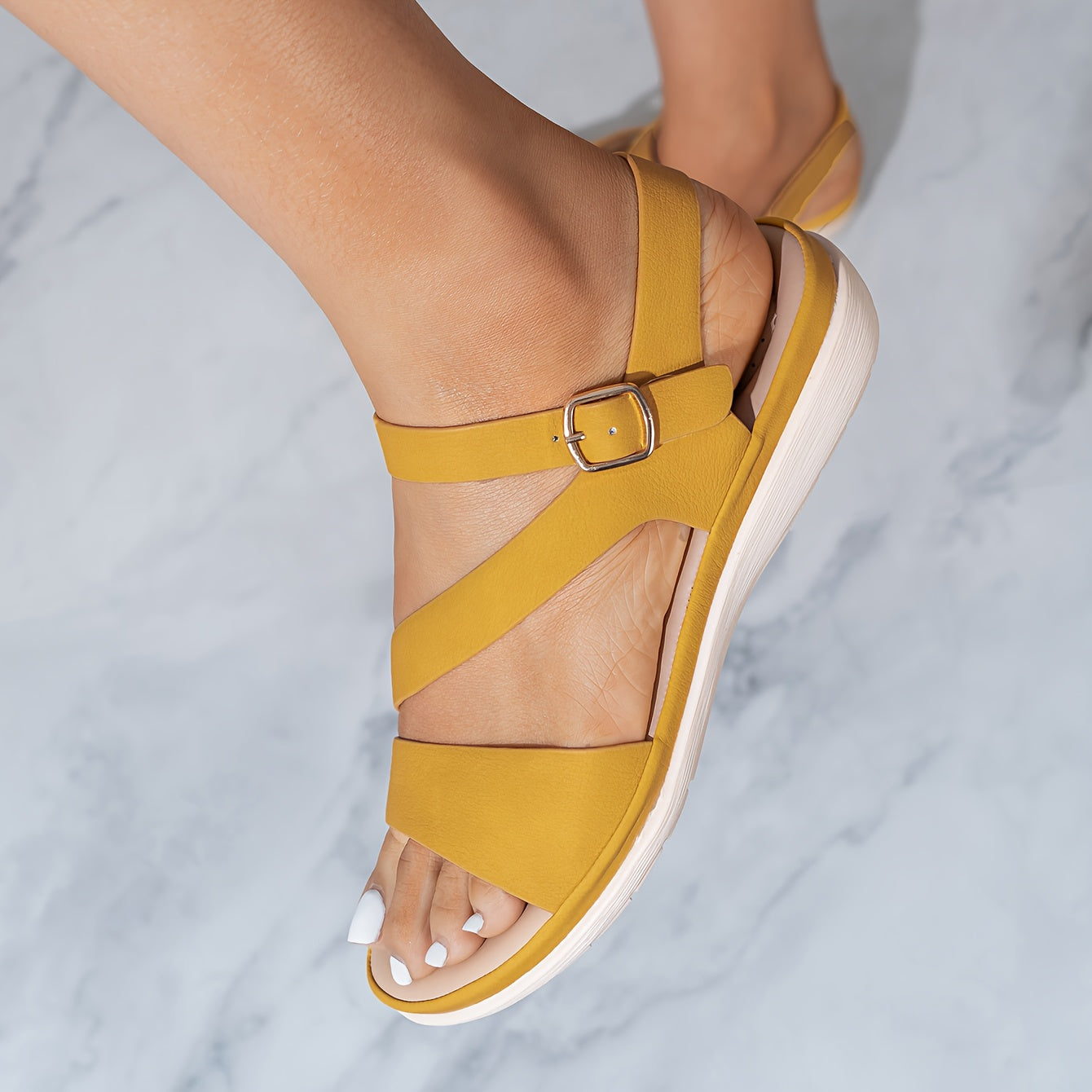 Женские сандалии на каблуке Navy Blue с ремешком вокруг щиколотки, открытым носком, летняя повседневная обувь