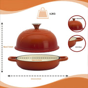 Teal Enameled Cast Iron Dutch Oven 9.5-Inch Round Bread Baking Pot