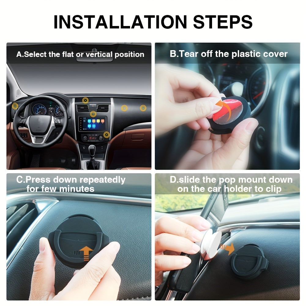 Soporte universal para coche con rotación de 360° y soporte plano