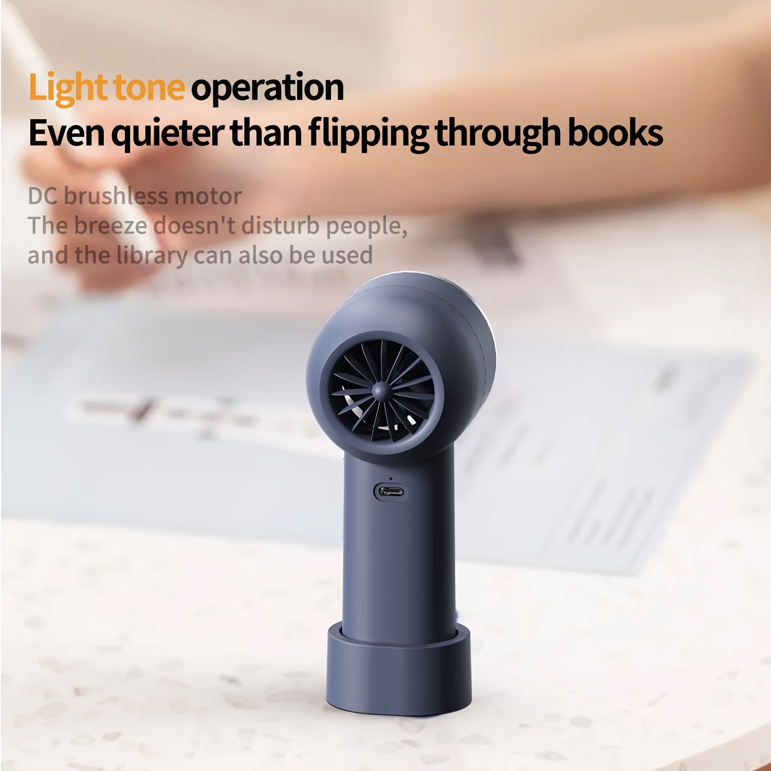 Portable Handheld Fan with Digital Display, High-Speed Turbo, Long Battery Life