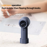 Портативный ручной вентилятор с цифровым дисплеем, турбо-режим высокой скорости, длительным временем работы от батареи