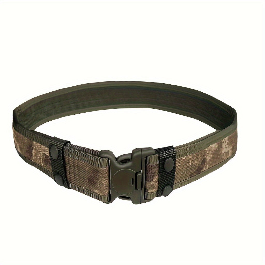 Unisex Camouflage Canvas Belt Tactical Military Style Adjustable Outdoor Belt