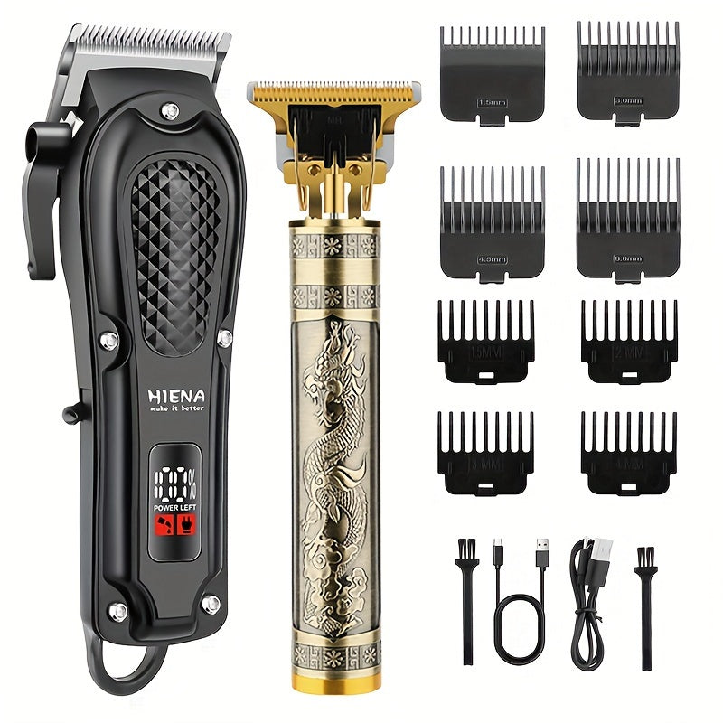 Kit profesional de cuidado del cabello y barba con afeitadora eléctrica y recortadora T-balde