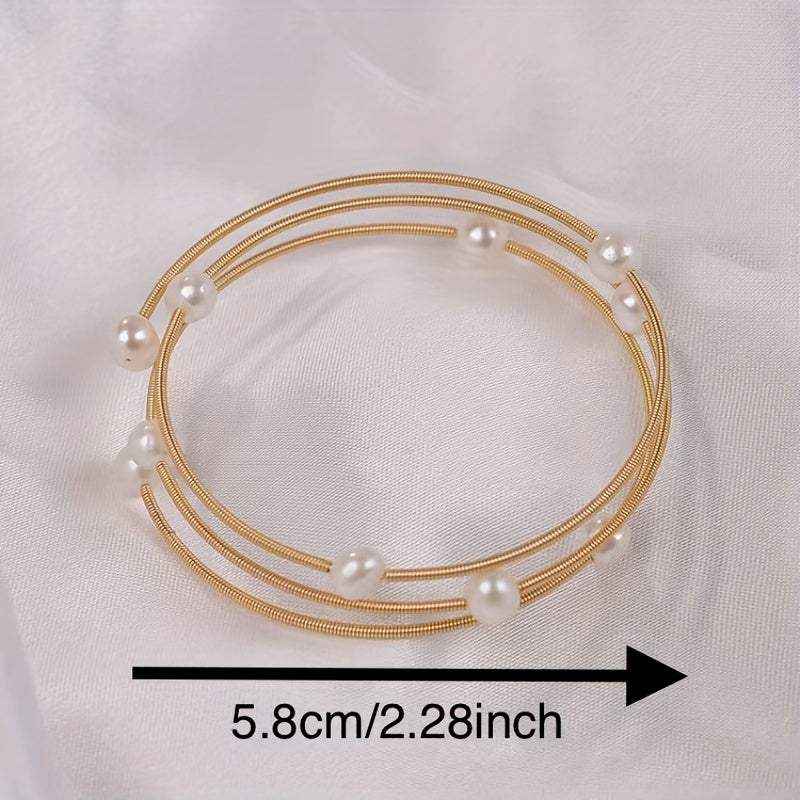 Freshwater Pearl Bracelet with Starry Design and Potato-Shaped Pearls