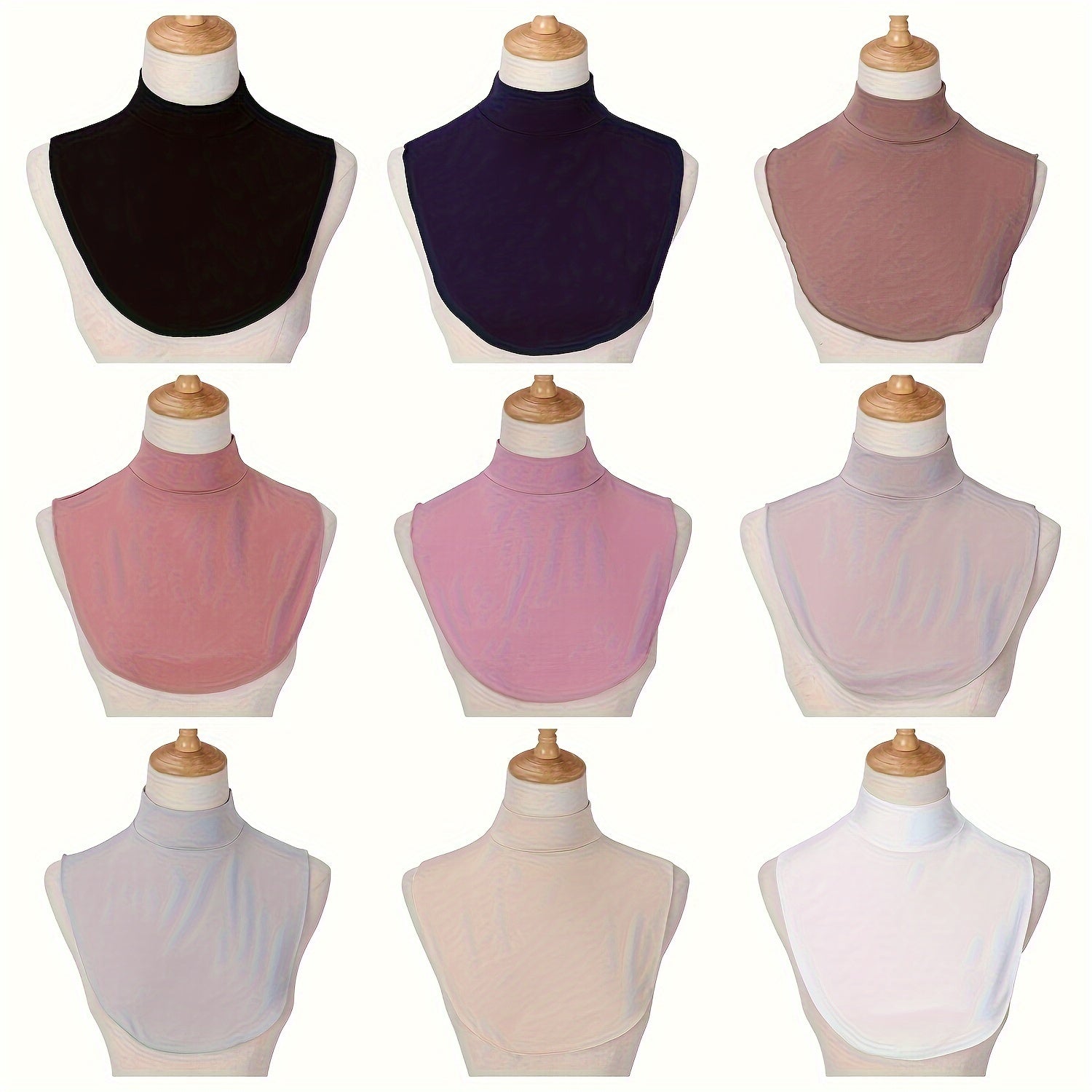 Women's Elastic Fake Collar Scarf for Casual Warmth Polyester Elegant