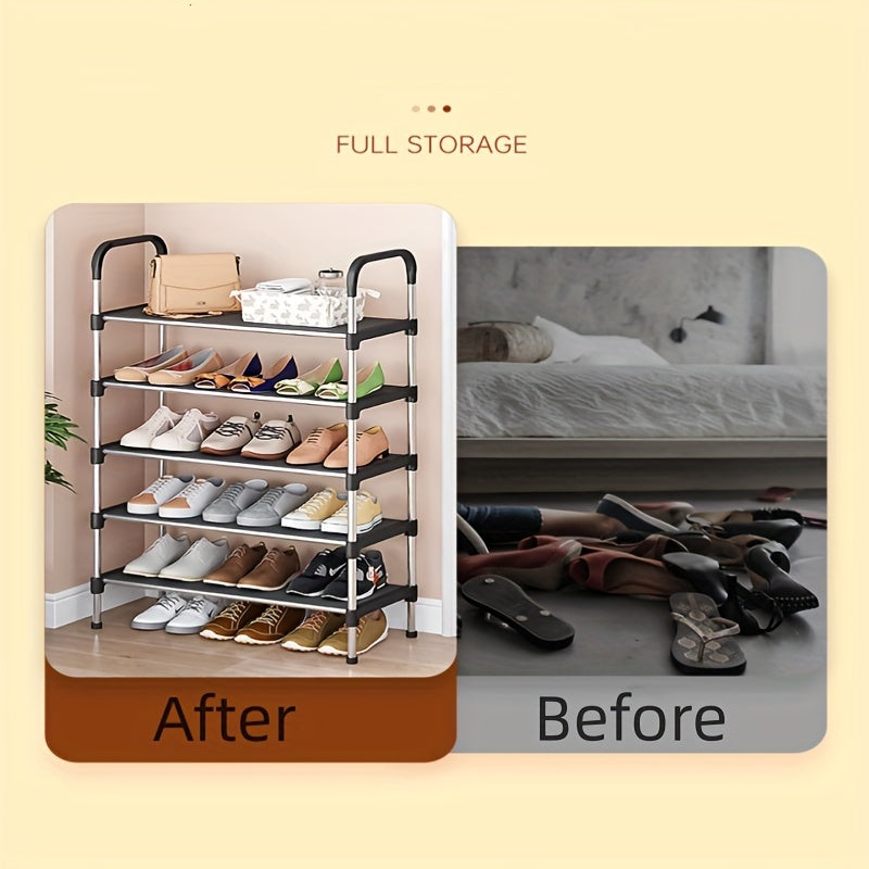 8-qatlamli metall oyoq kiyim javoni, mustaqil tashkilotchi, kirish eshigi, verandaga, yotoqxonaga, mehmonxonaga