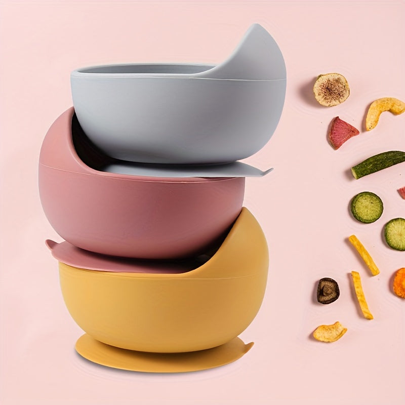 Plato de alimentación para bebés con ventosa de silicona para niños y niñas