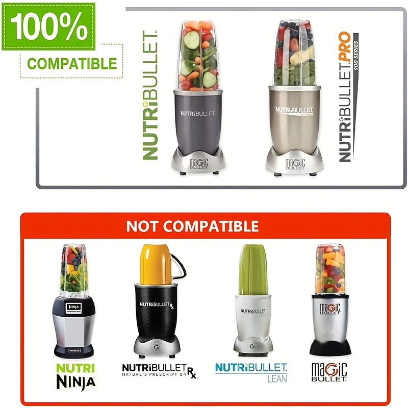 NutriBullet 600W/900W Pro uchun zanglamaydigan po'latdan yasalgan ekstraktor pichog'i - silikon kauchuk muhrlar va O-ringlar bilan mos keladi - blender uchun oziq-ovqat xavfsizligi bo'yicha almashtirish qismi