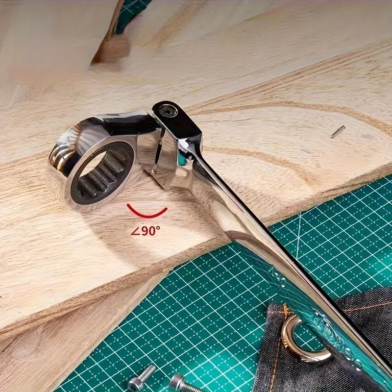 Гибкий головной трещоточный ключ 10 мм Прочный металлический ручной инструмент для автомобилей