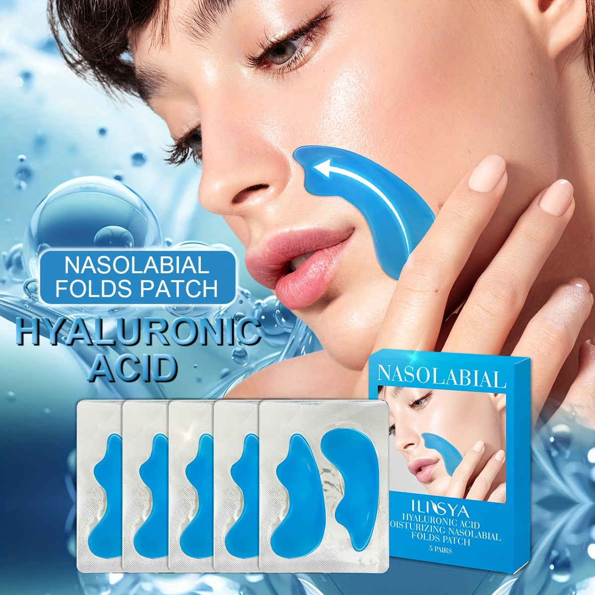 Women Hyaluronic Acid Wrinkle Patches Lifting Firming Mask Sheets