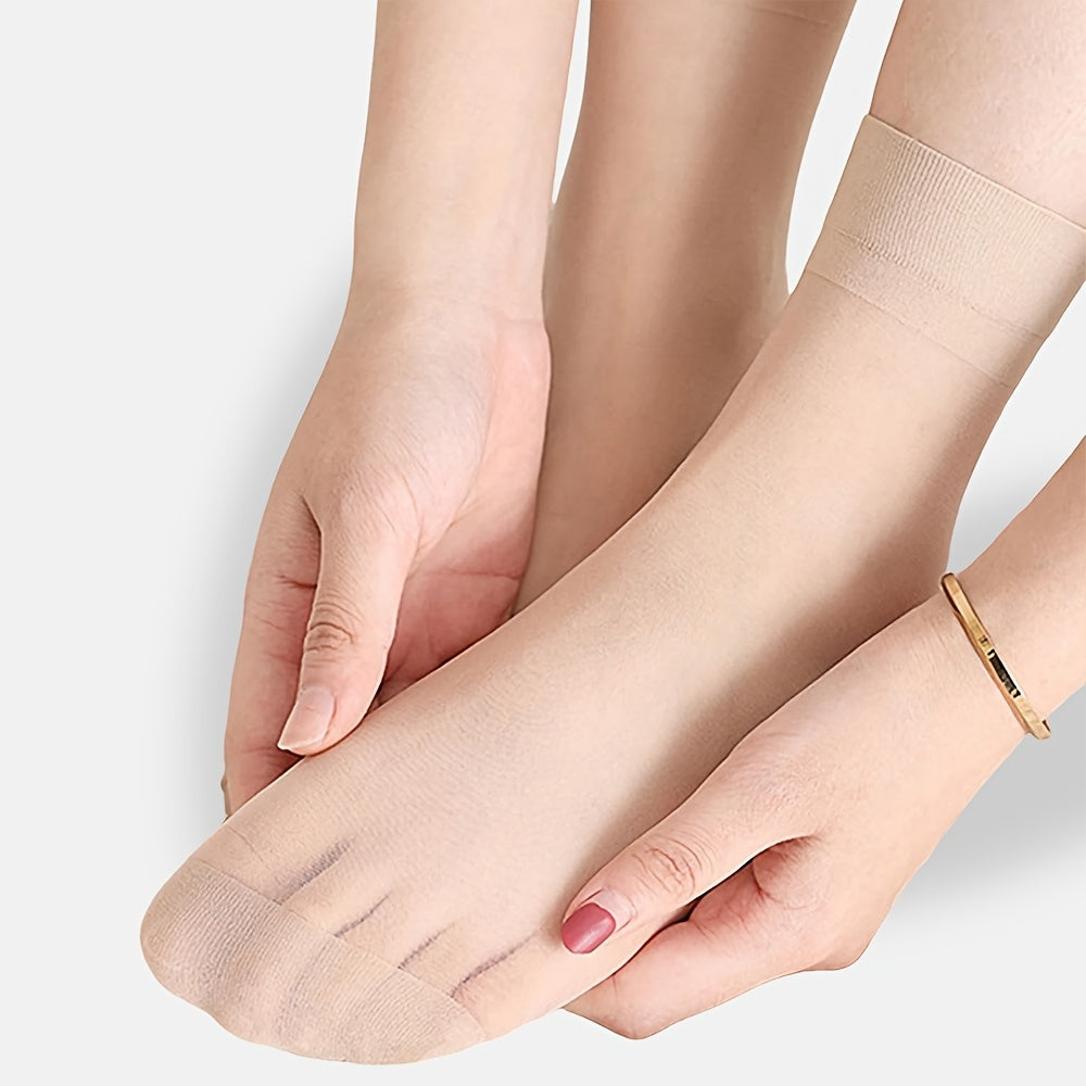 10 Pairs of Durable Short Work Socks Polyester Spandex Knit Fabric