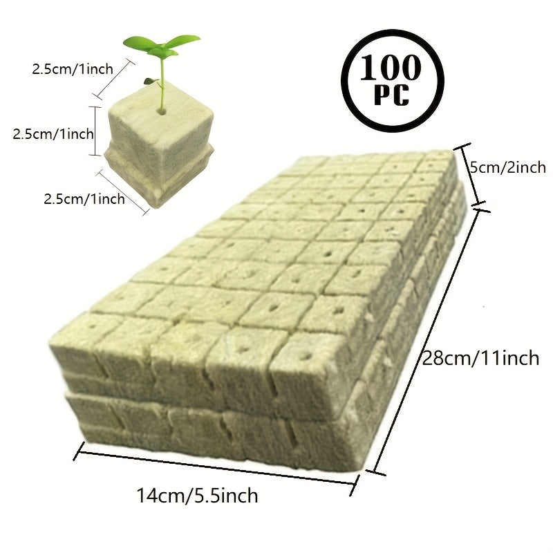 Hydroponic Seed Starter Cubes 100/50pcs for Soilless Seedling Cultivation Gardening