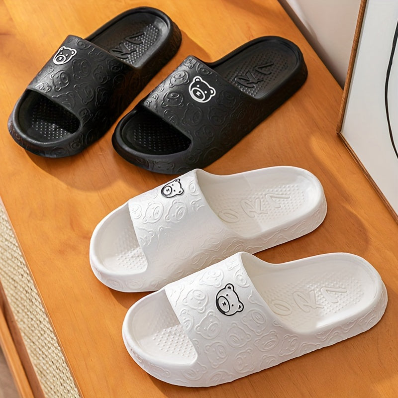 Unisex Cartoon Bear Slippers Soft EVA Non-Slip Bedroom Slides