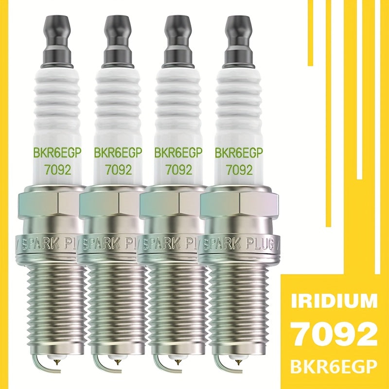 4PCS Iridium Spark Plugs Fast Ignition Ceramic Electrodes for Cars