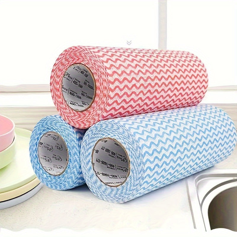 Reusable Kitchen Wipes 50-Pack Non-Oily Cleaning Cloths Towels and Scrub Pads