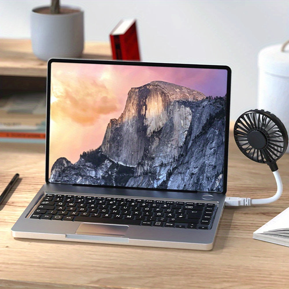 USB Cooling Fan for Laptops and Desktops Compact Portable Office Camping Home