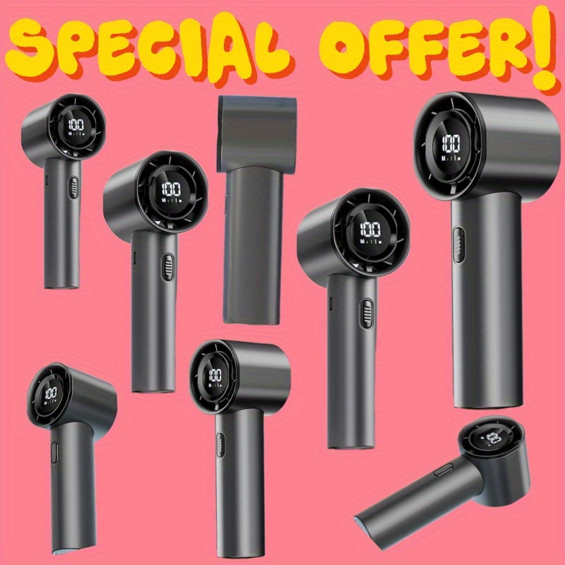 3-Speed USB Rechargeable Wearable Fan for Kids and Adults Black Lightweight Portable