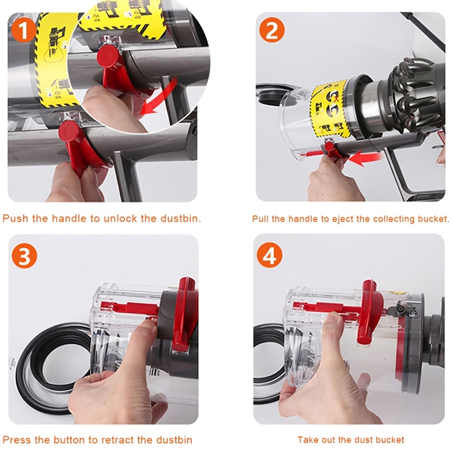 Dyson V11 V15 SV14 SV15 SV22 changyutgichlari bilan mos keladigan katta plastik chang idishi, 970050-01 va 965443-01 qismlari bilan mos keladi, zaryadsiz va batareyasiz.