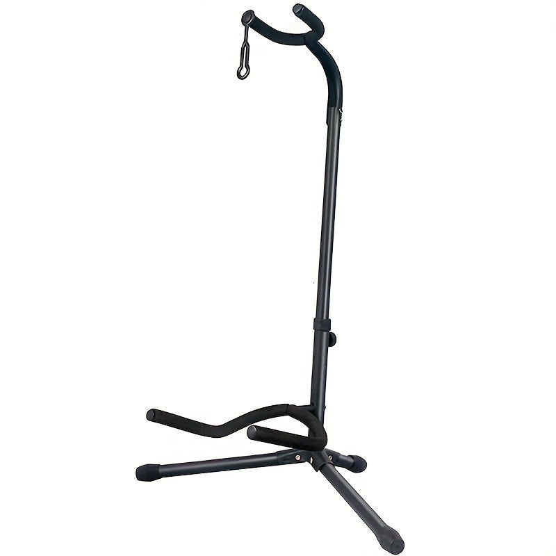 Soporte para guitarra de puerta plegable negro con altura ajustable