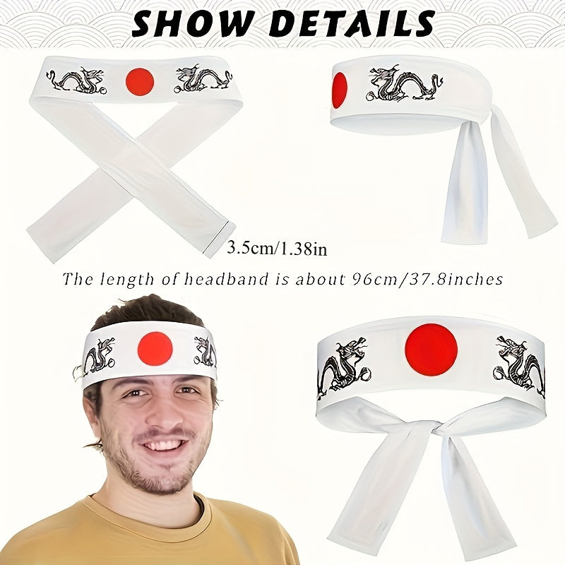 Cotton Knit Headband for Sushi Chefs and Karate Enthusiasts, Breathable, Adjustable
