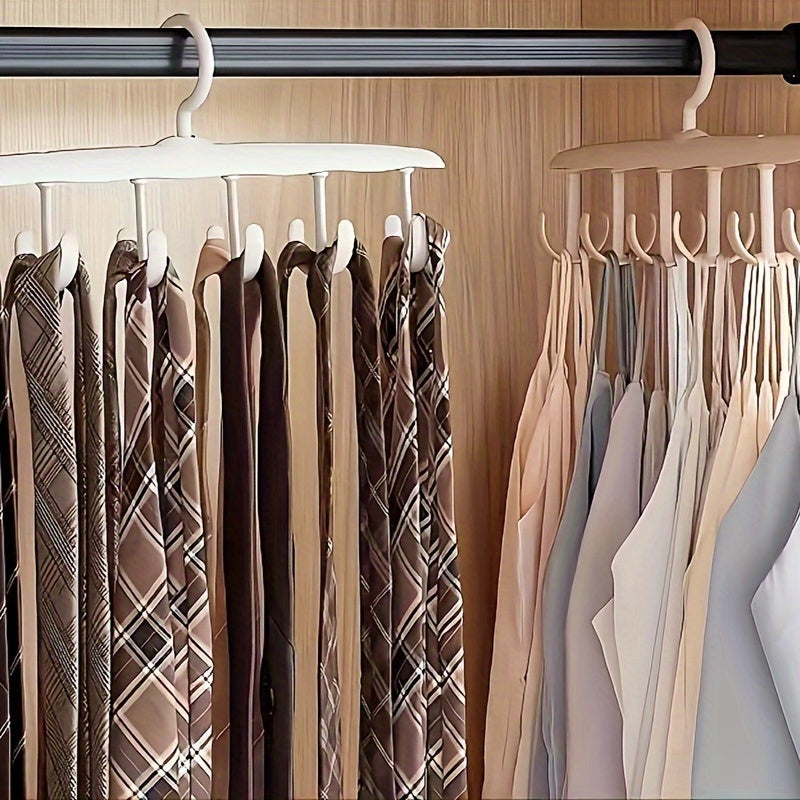 Ganchos giratorios de plástico 3 unidades para corbatas, ropa interior, camisetas, faldas, organizador de armario