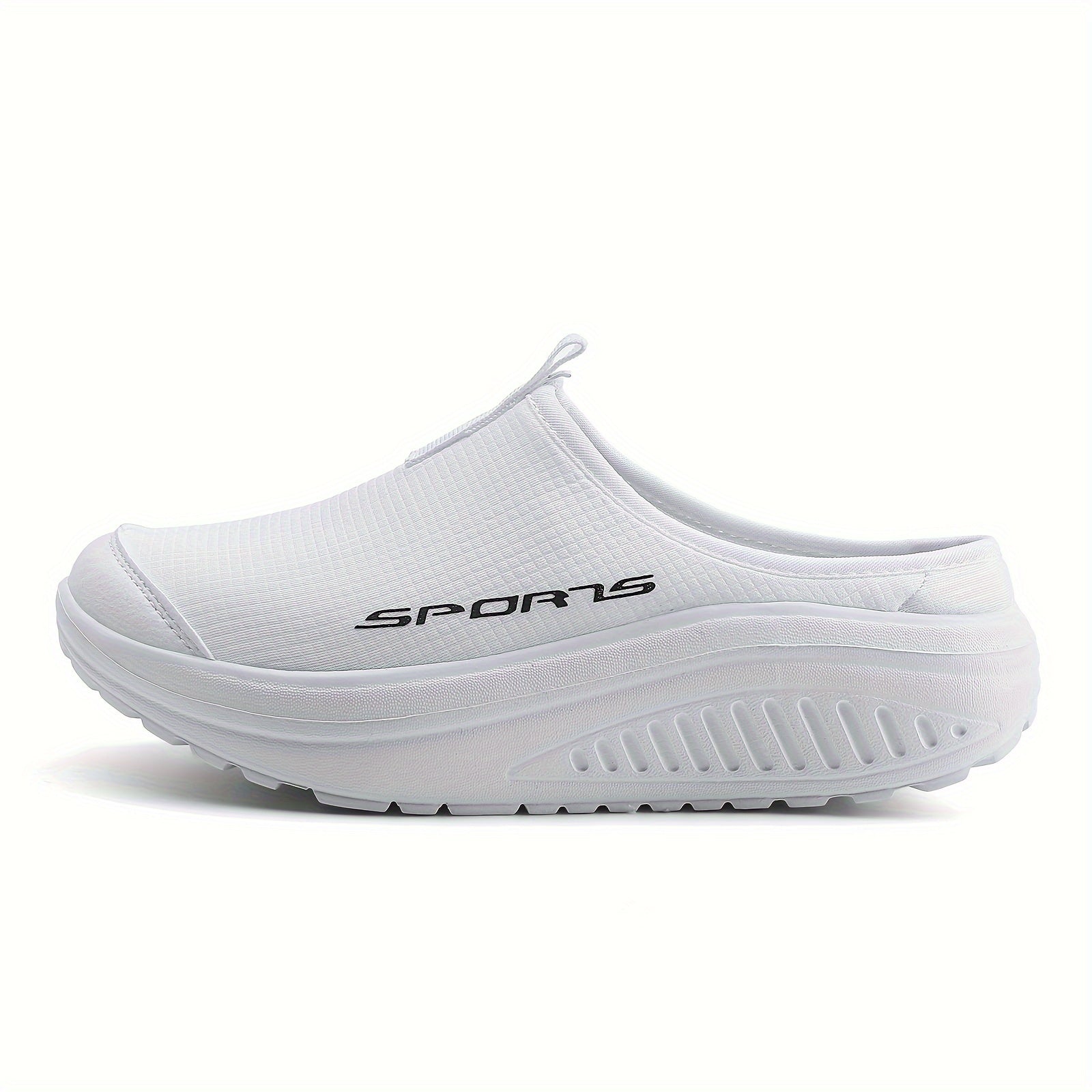 Breathable Knit Slip-On Sneakers for All Seasons with EVA Rocker Sole Beige Low Top Casual Footwear