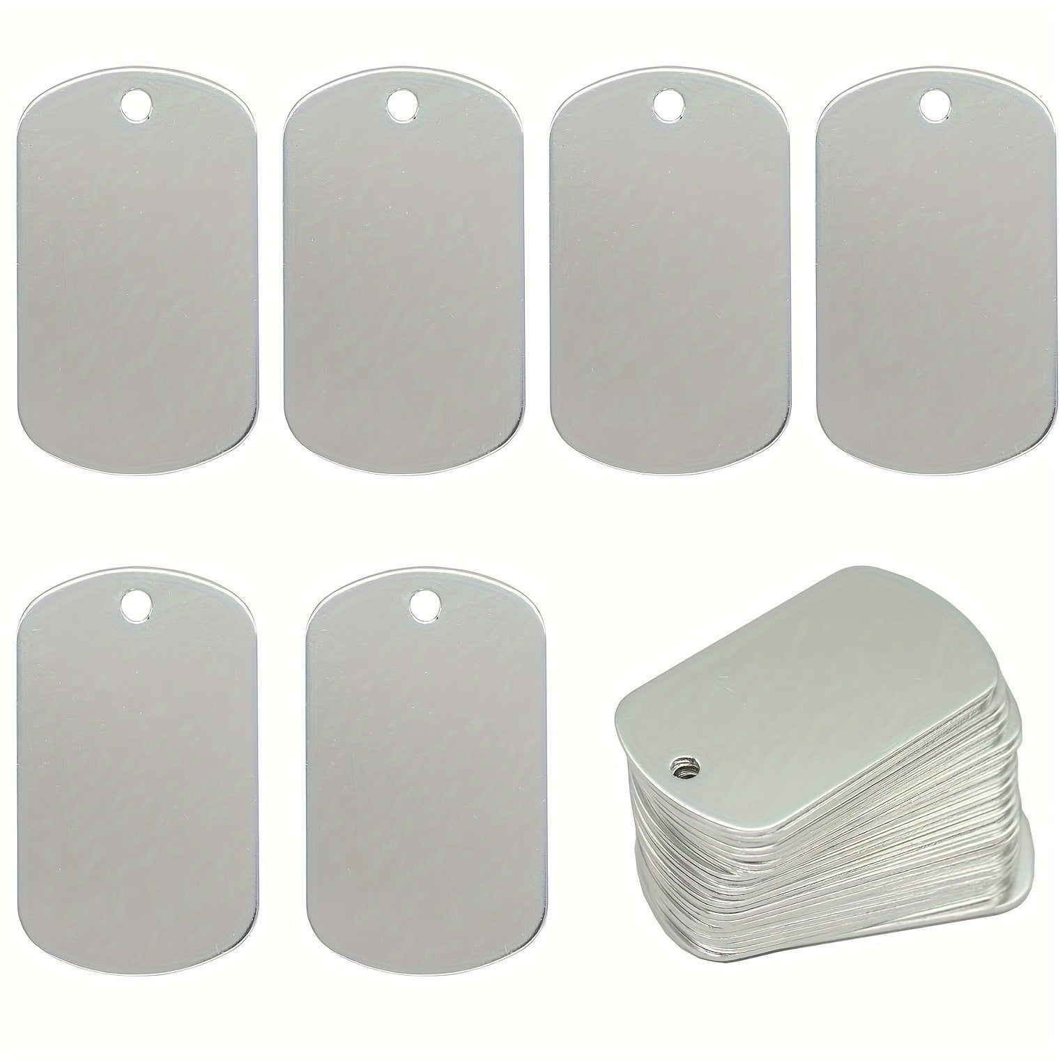 Set of 25 Silver Aluminum Stamping Blanks for Jewelry Making and Crafts