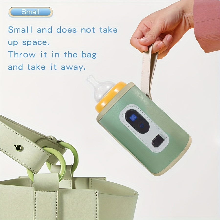 Portable USB Bottle Warmer and Sterilizer with Digital Display and Insulation Cover