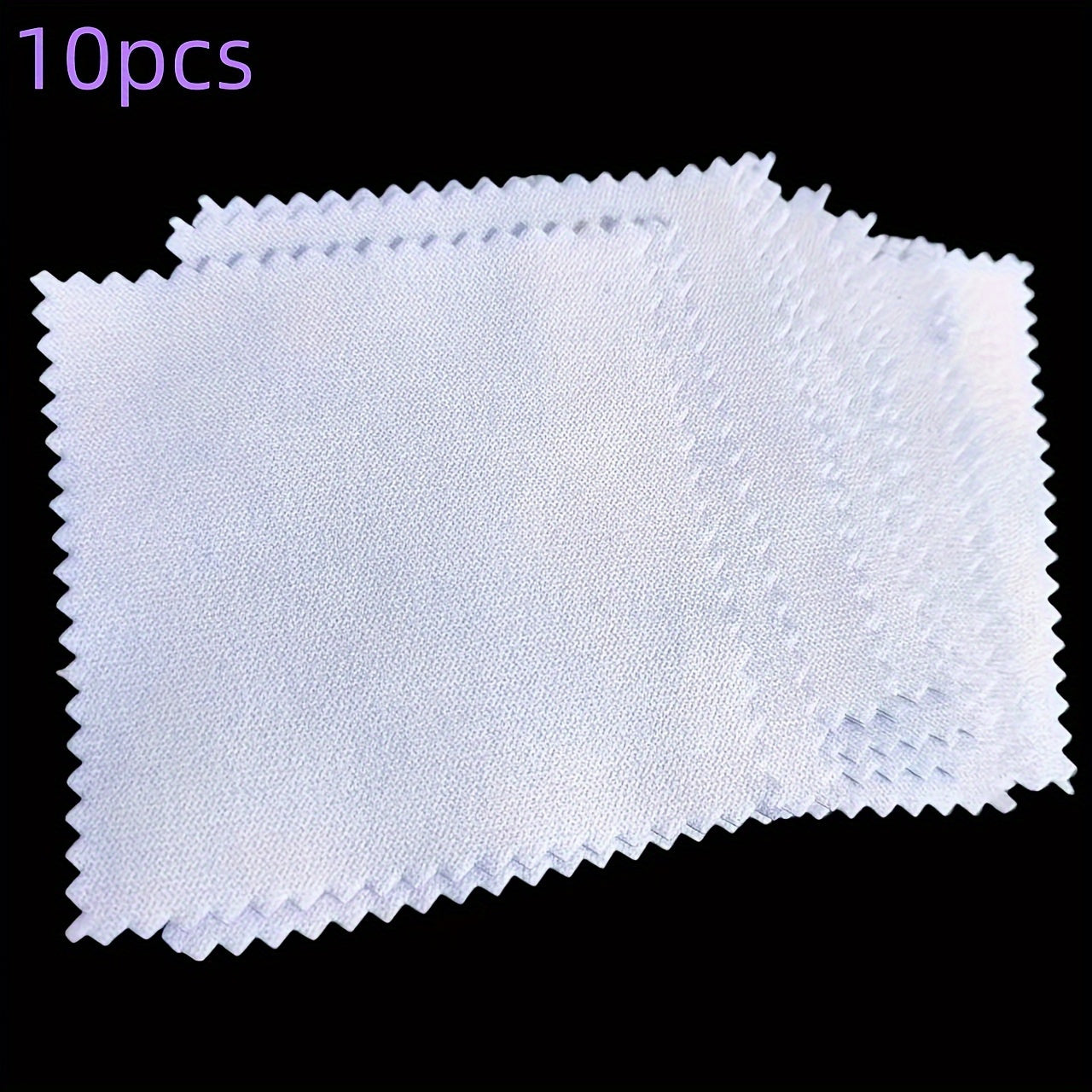 Set of 100 Jewelry Polishing Cloths for Gold and Silver Care Double Velvet Finish