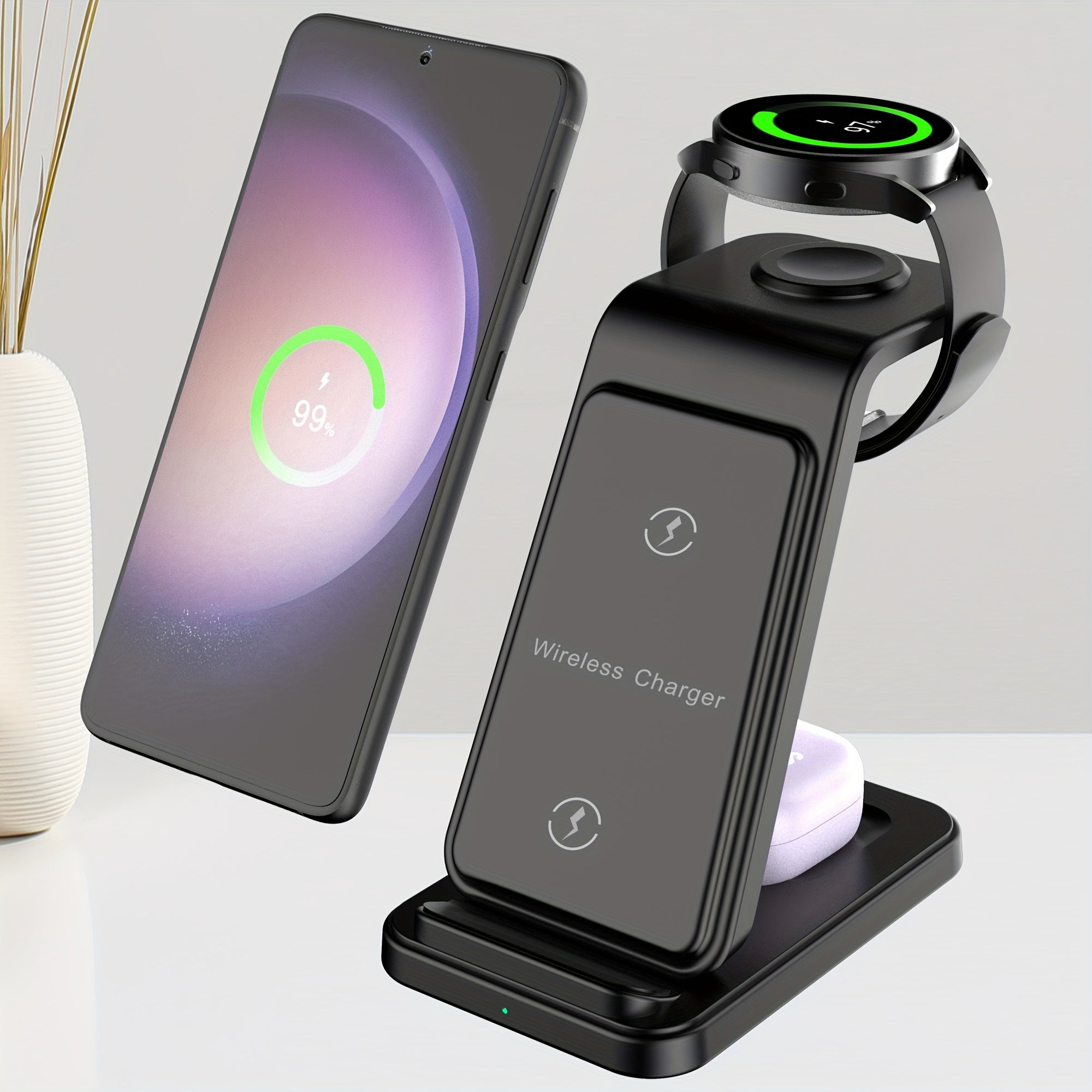 Wireless Charging Station for Samsung Devices Galaxy Watch and Buds Fast Charging