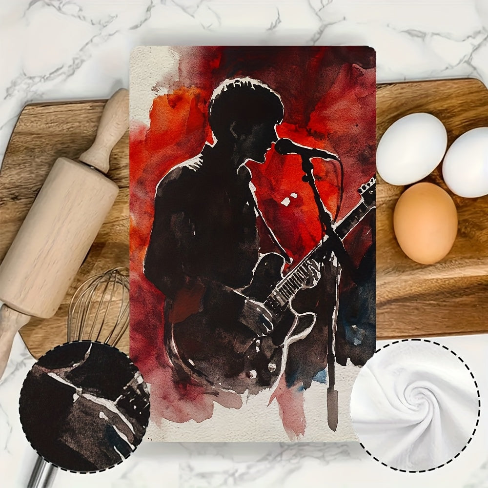 Set Of 2 Ultra-Soft Absorbent Kitchen Towels 40x60cm Dish Drying Holiday Decor