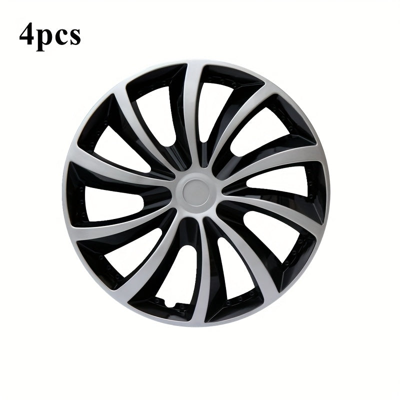15-Inch Steel Wheel Cover Snap-On Hubcap Durable Plastic Car Accessory