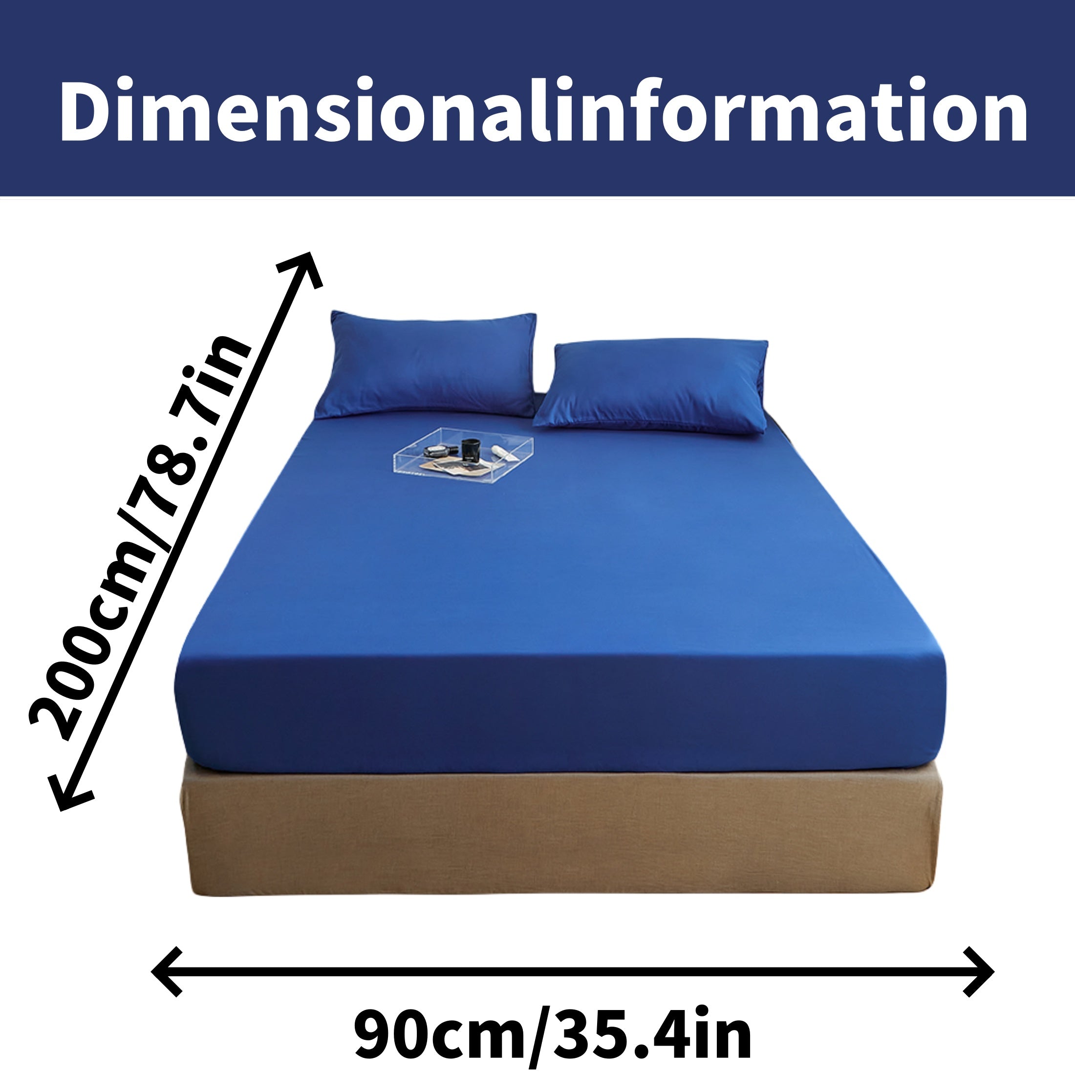 Juego de sábanas ajustadas de poliéster cepillado con 2 fundas de almohada, con bolsillo profundo, ropa de cama