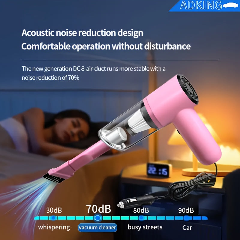 Aspiradora de mano para coche de 12V para pelo de mascotas, polvo y migas