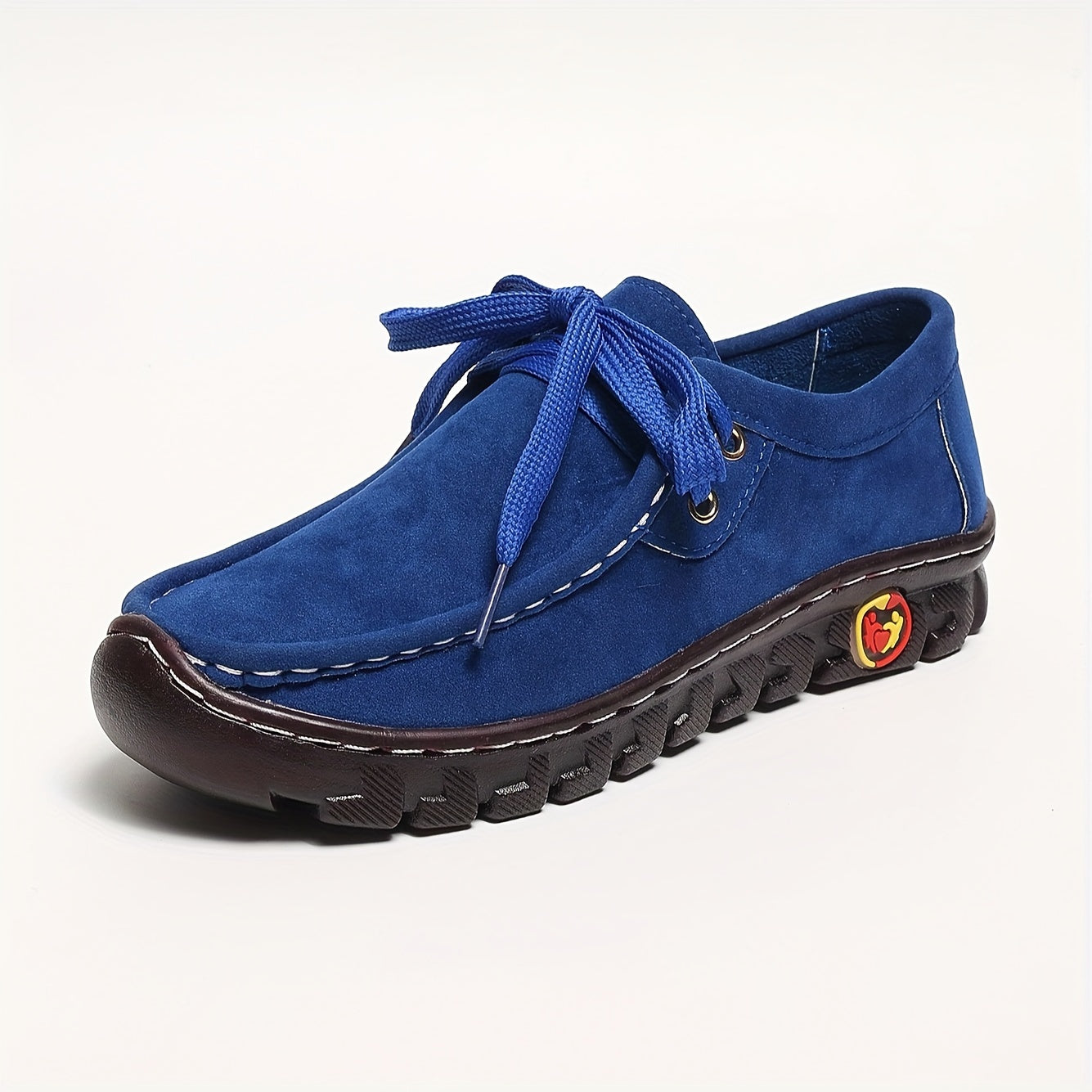 Women's Slip-Resistant Flat Shoes Breathable Fabric Casual Sneakers Blue Red Yellow