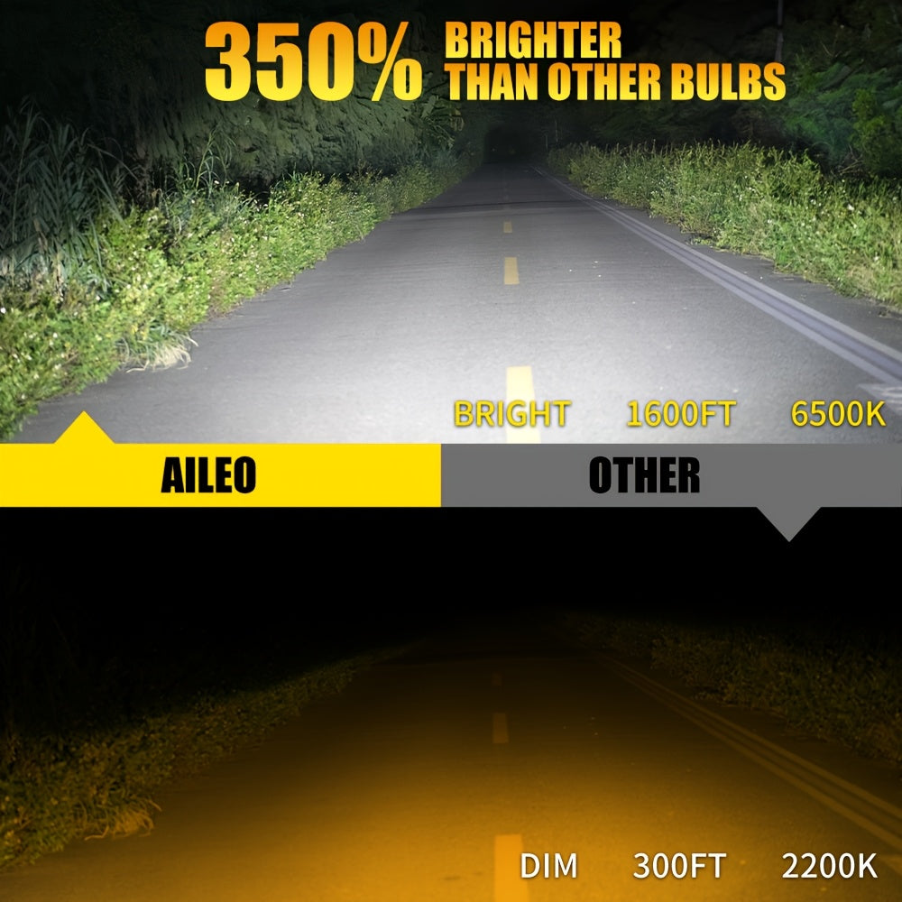 Bombillas de faro LED H7 90W 18000LM Luz blanca para coche, enchufar y listo