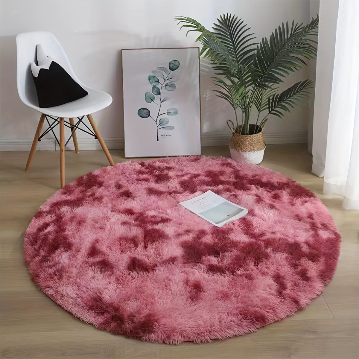 Large Plush Shaggy Area Rug Waterproof Non-Slip Soft Polyester for Living Room Bedroom
