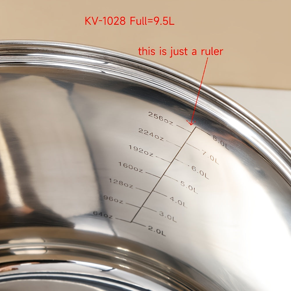 Stainless Steel Small Soup Pot with Double Handles for Stews Noodles Porridge