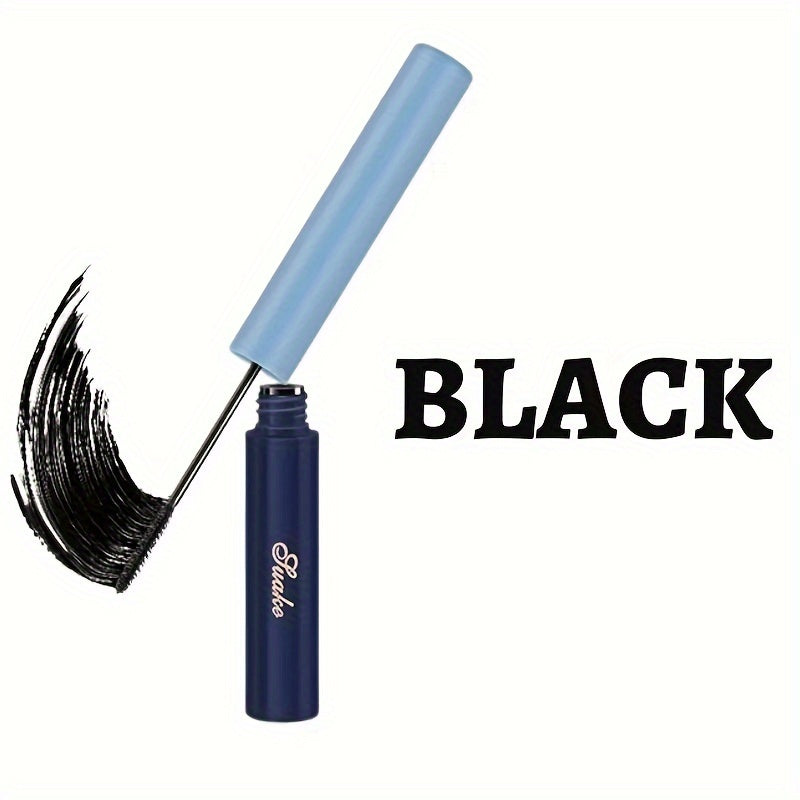 Women Black Brown Mascara Long Curling Waterproof Smudge Proof with Slim Brush