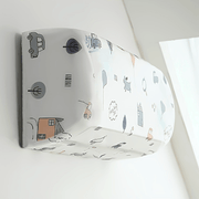 Cartoon Print Hanging Air Conditioner Dust Cover Indoor Home Decor