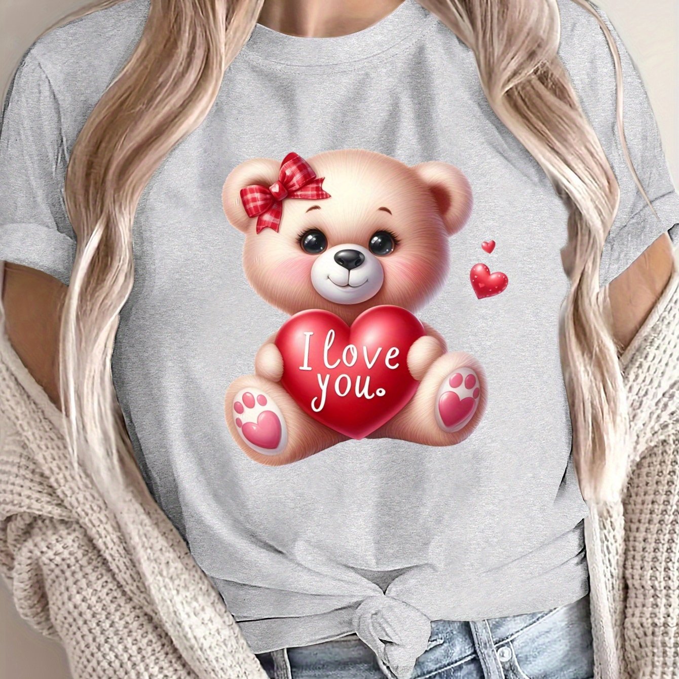 Women's Loose Large Size T-Shirt Spring Summer Casual Short Sleeve Breathable Fabric