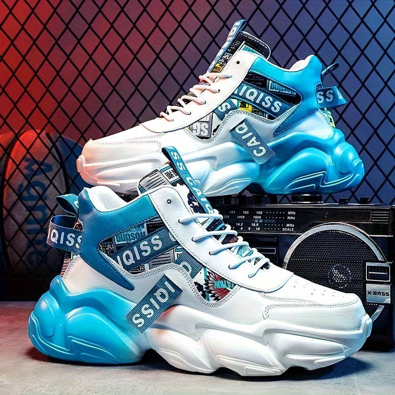 Men's High-Top Sneakers for Basketball Running Casual All-Season Durable Rubber Sole