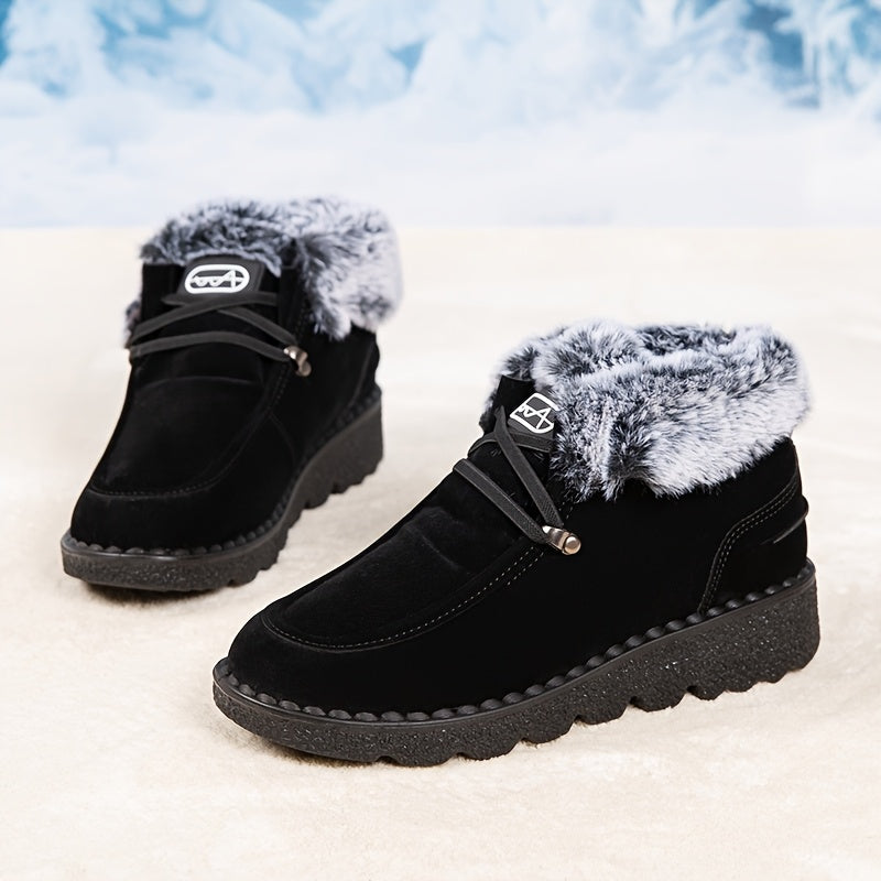 Women's Snow Boots Warm Fleece Durable Waterproof Winter Shoes