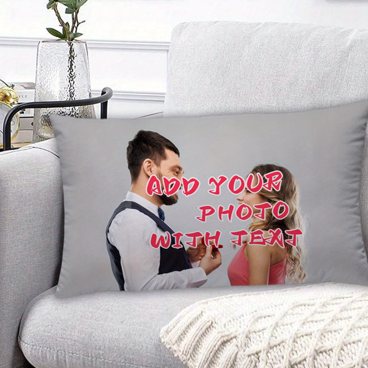 Personalized Double-Sided Photo Pillowcase Soft Polyester for Gifts 30x50 cm