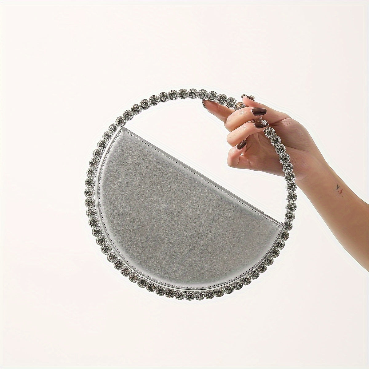 Luxury Evening Purse with Flower Rhinestones Hollow Out Clutch Bag for Wedding Prom Cocktail Party