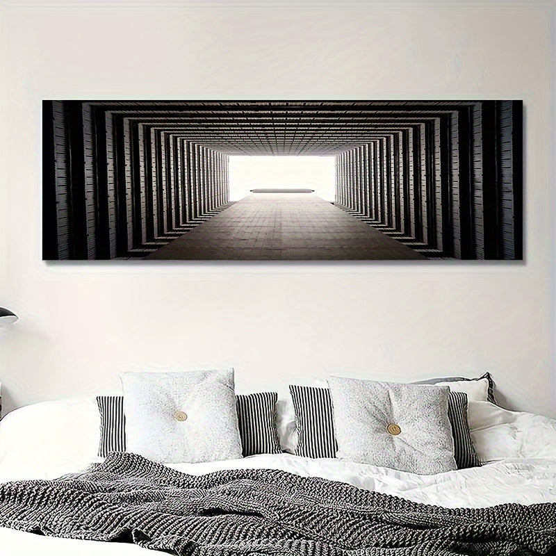 Turli xonalar uchun minimalist kanvas bosma - ramkasiz devor san'ati, bo'shliqni kengaytirish konsepti bilan.
