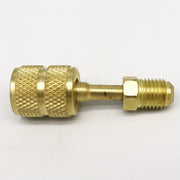 Mini Split Adapter Kit for R410A HVAC Hose Fittings 5/16 Inch SAE Female to 1/4 Inch SAE Male Straight and Angled Set of 2