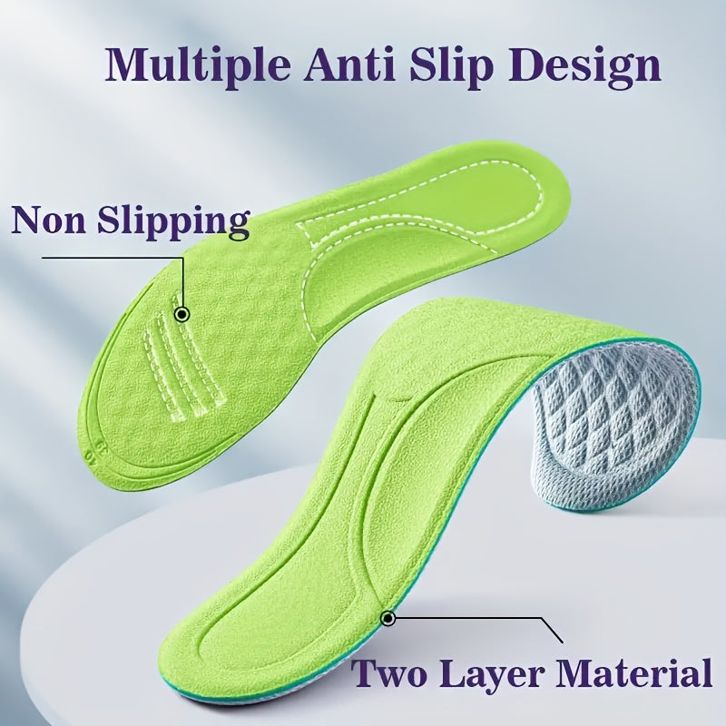 Unisex Memory Foam Insoles Thick Soft Breathable Cushioned Sports Casual